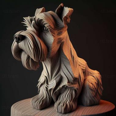 3D model Zwergschnauzer dog (STL)